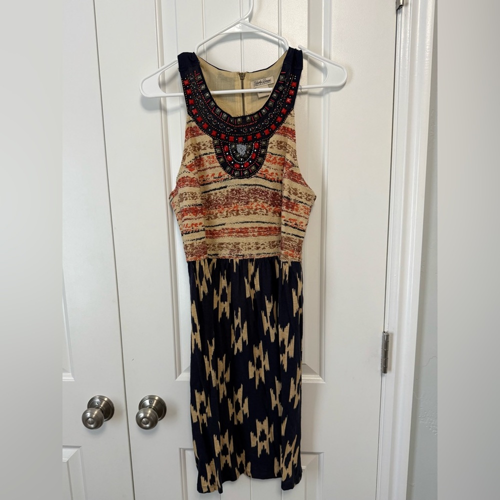 Lucky Brand Beige and Black Dress, size small